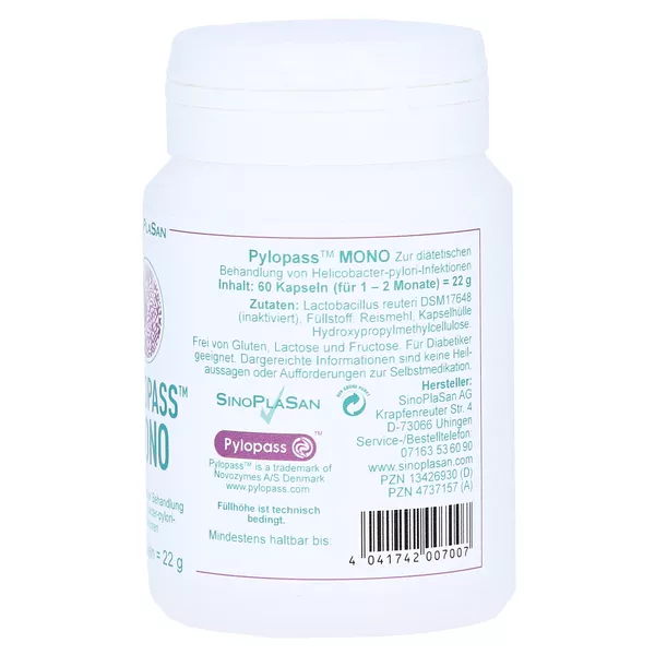 Pylopass MONO 200 mg bei Helicobacter py 60 St