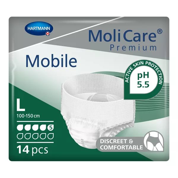 MoliCare Premium Mobile 5 Tropfen Gr.L Einweghose 14 St