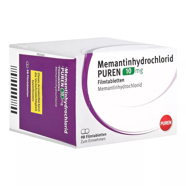 MEMANTINHYDROCHLORID PUREN 10 mg Filmtabletten 98 St