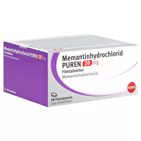 MEMANTINHYDROCHLORID PUREN 20 mg Filmtabletten 98 St