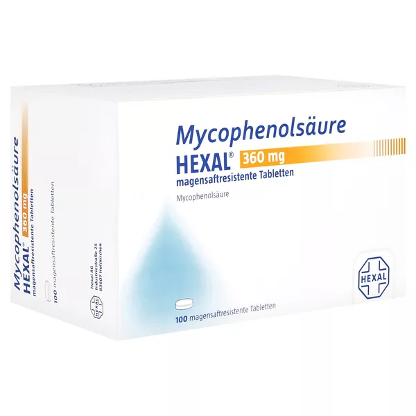 MYCOPHENOLSÄURE HEXAL 360 mg magensaftr.Tabletten 100 St