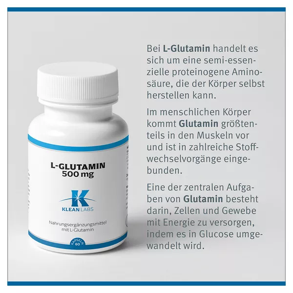 L-Glutamin 500 mg Kapseln 60 St