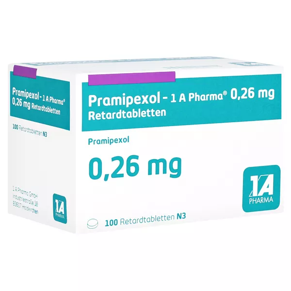 PRAMIPEXOL-1A Pharma 0,26 mg Retardtabletten 100 St