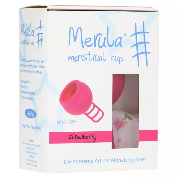 Merula Menstrual Cup strawberry pink 1 St