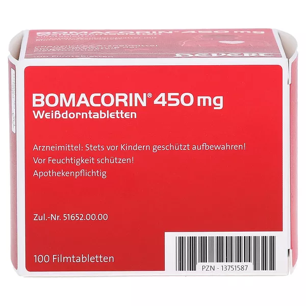 Bomacorin 450 mg Weißdorntabletten, 100 St.