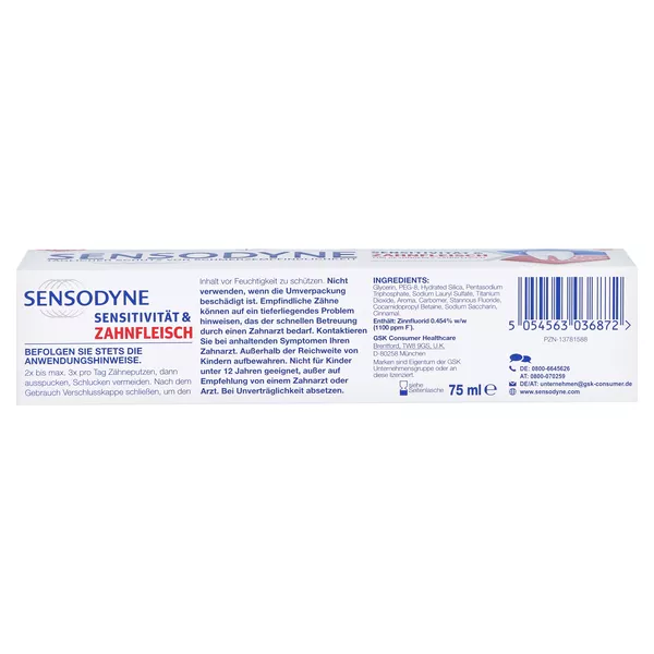 Sensodyne Sensitivität & Zahnfleisch 75 ml