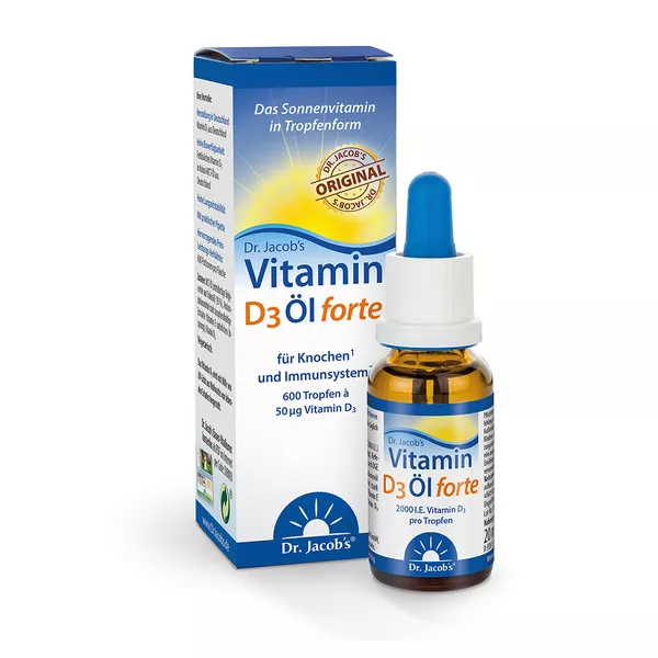Dr. Jacob's Vitamin D3 Öl forte 2000 IE D3, 20 ml