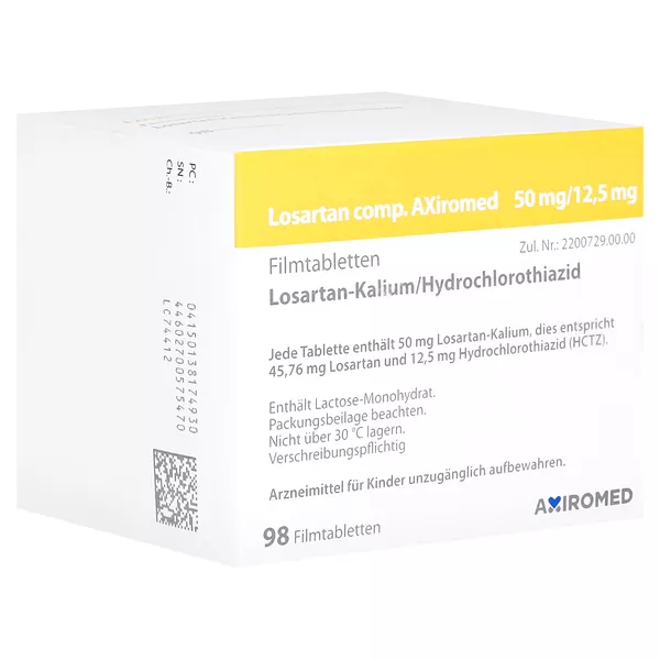 LOSARTAN comp. AXiromed 50 mg/12,5 mg Filmtabl. 98 St