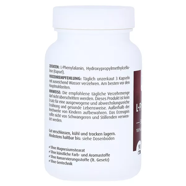 L Phenylalanin Kapseln 500 mg 90 St