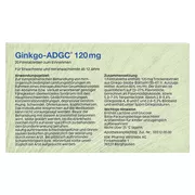 Ginkgo ADGC 120 mg Filmtabletten 20 St
