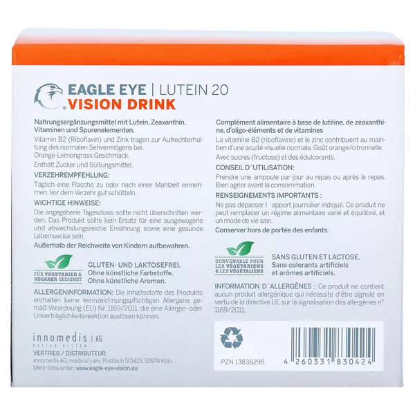 Eagly EYE Lutein 20 Vision Drink 30X25 ml
