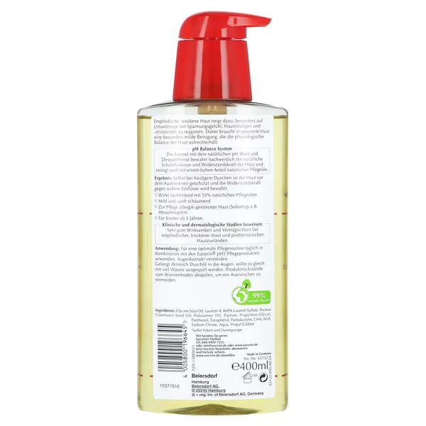 Eucerin pH5 Duschöl – Rückfettende Reinigung 400 ml