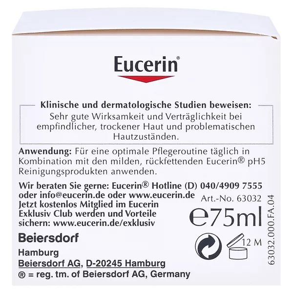 Eucerin pH5 Reichhaltige Creme F – Beruhigt die Haut 75 ml