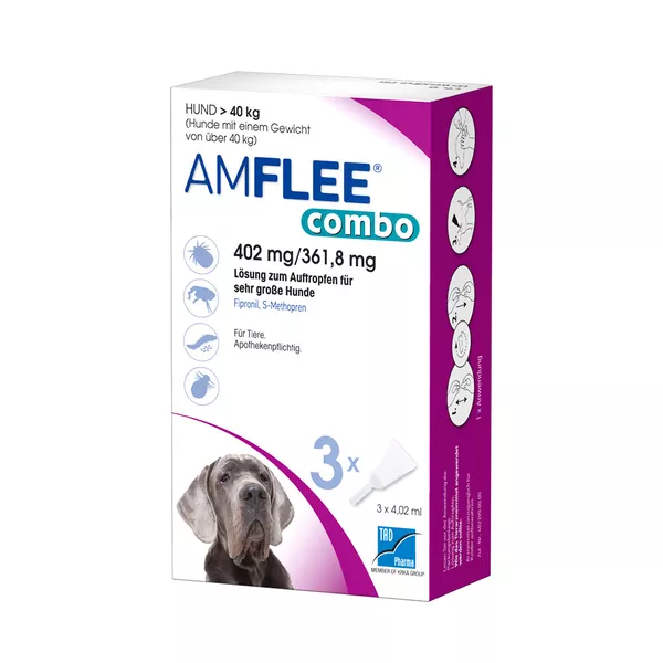 AMFLEE combo 402 mg/2361,8 mg für sehr große Hunde 3 St