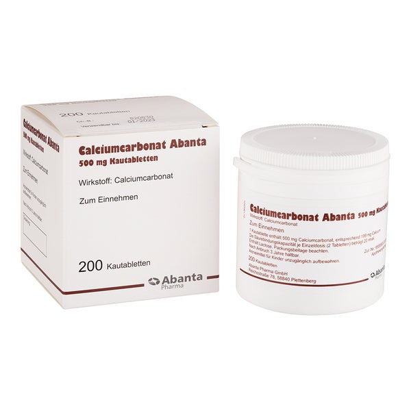 Calciumcarbonat Abanta 500 mg 200 St