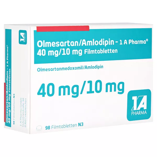 OLMESARTAN/Amlodipin 1A Pharma 40 mg/10 mg FTA 98 St