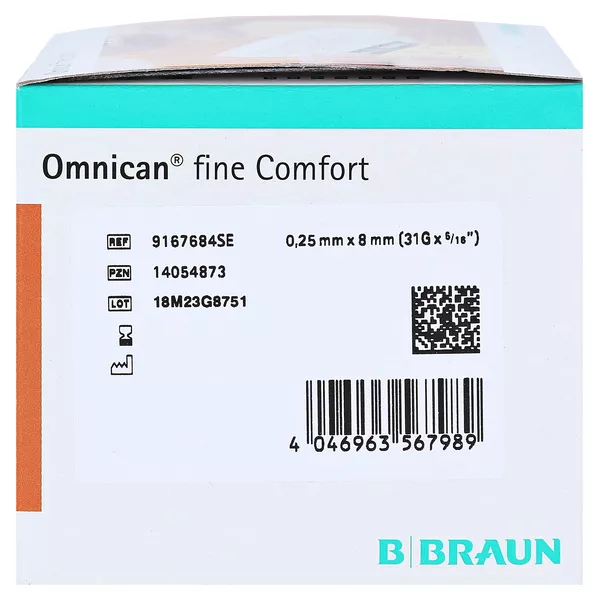 Omnican fine Comfort Pen Kanüle 31 Gx8 m 1 P