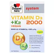Doppelherz Vitamin D3 2000+K2 system Tab 120 St