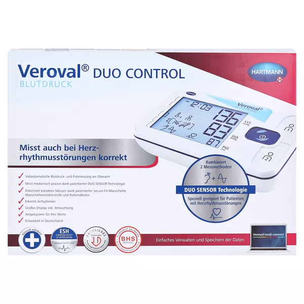 Veroval Duo Control Oberarm-Blutdruckmessgerät Large 1 St
