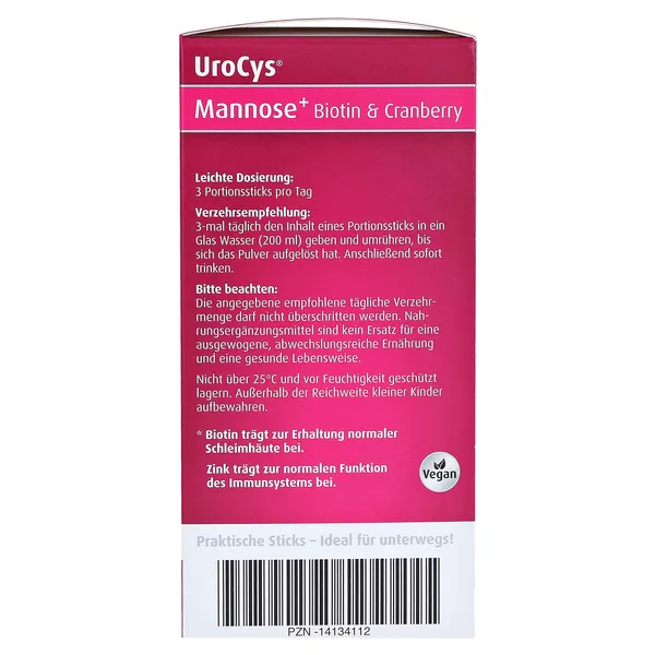 Urocys Mannose+ Sticks 15 St