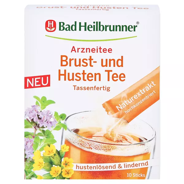 BAD Heilbrunner Brust- und Husten Tee ta 10X1,2 g