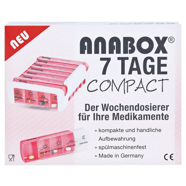 Anabox 7 Tage Compact pink/weiß 1 St