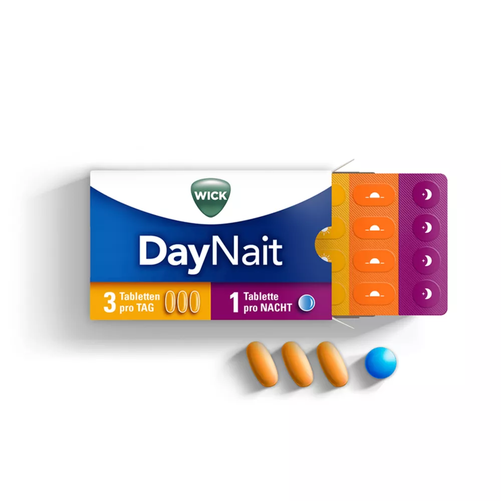 WICK DayNait Tabletten bei Erkältung 16 Stück 16 St