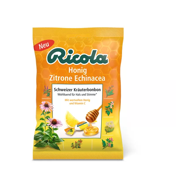 Ricola Honig Zitrone mit Zucker 75 g
