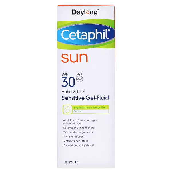 Cetaphil Sun Daylong Sensitive Gel-Fluid Gesicht SPF 30, 30 ml