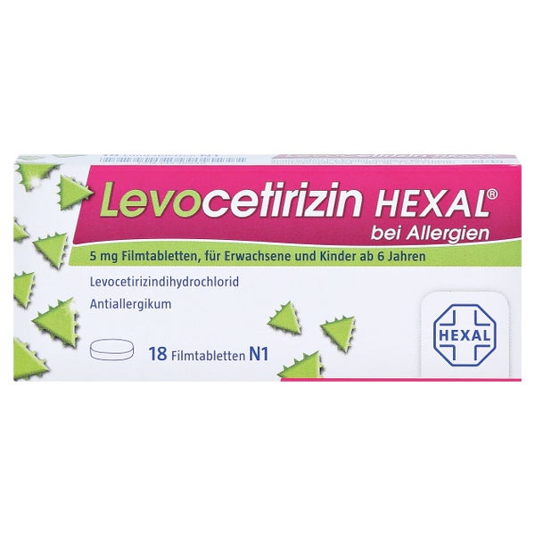 Levocetirizin Hexal bei Allergien 5 mg F 18 St