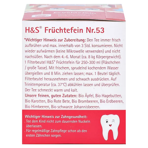 H&S Früchtefein Bio 20X2,5 g