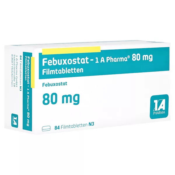 FEBUXOSTAT-1A Pharma 80 mg Filmtabletten 84 St