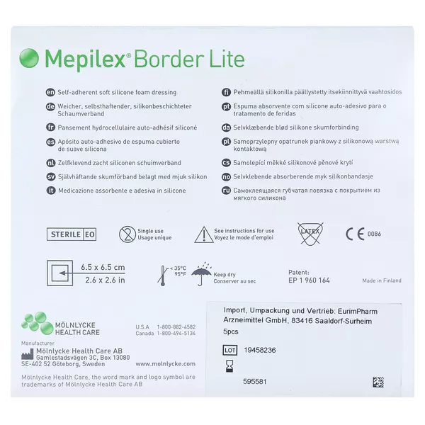Mepilex Border Lite Schaumverb.10x10 cm 10 St