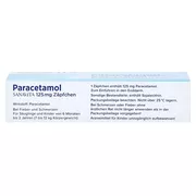 Paracetamol Sanavita 125 mg Zäpfchen, 10 St.