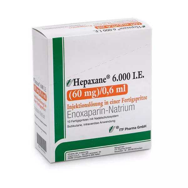 HEPAXANE 6.000 I.E. 60 mg/0,6 ml Inj.-Lsg.i.e.FS 10 St