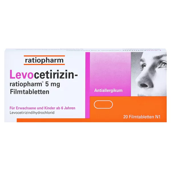Levocetirizin-ratiopharm 5 mg Filmtablet 20 St