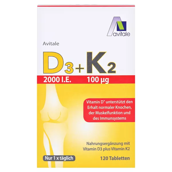 Vitamin D3+K2 2000 I.E. 120 St