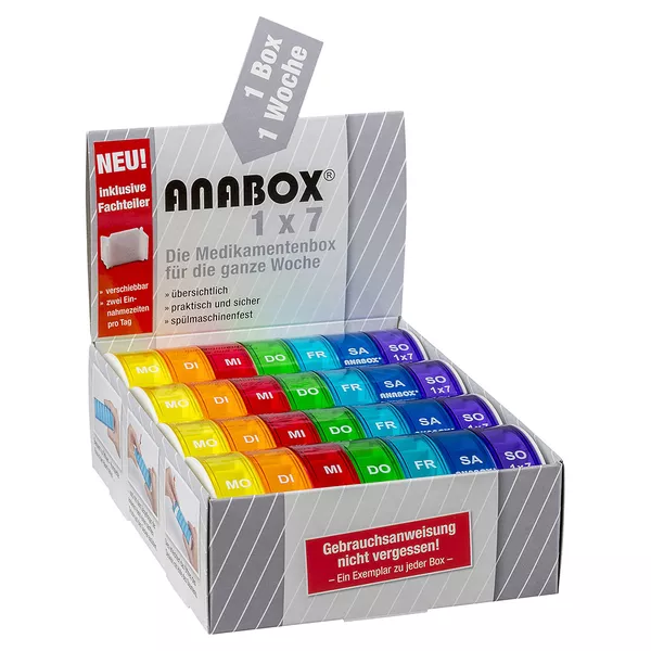 Anabox 1x7 Regenbogen mit Fachteilern