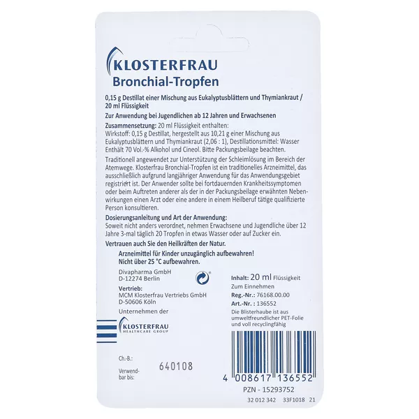 Klosterfrau Bronchial-tropfen 20 ml
