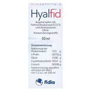 Hyalfid Augentropfen 10 ml
