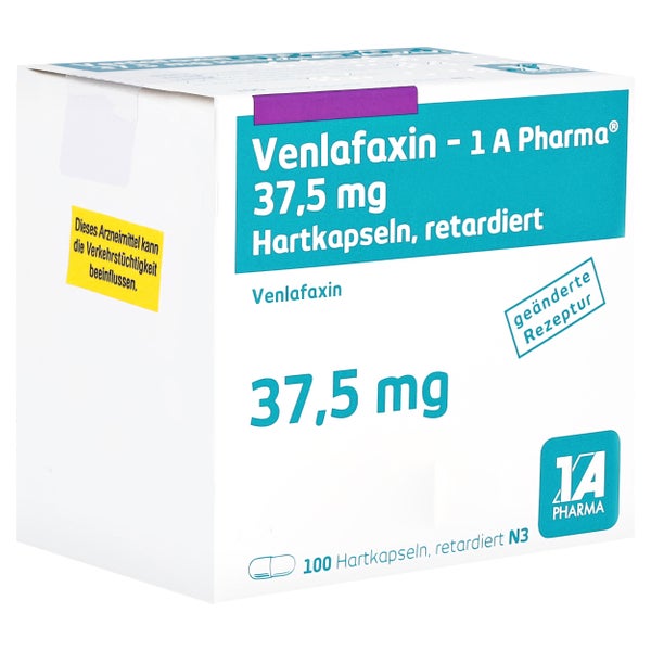 VENLAFAXIN-1A Pharma 37,5 mg Hartkapseln retard 100 St