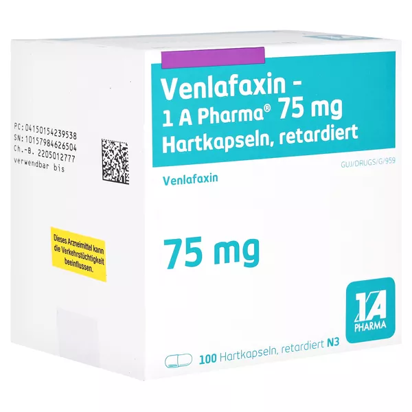 VENLAFAXIN-1A Pharma 75 mg Hartkapseln retard 100 St