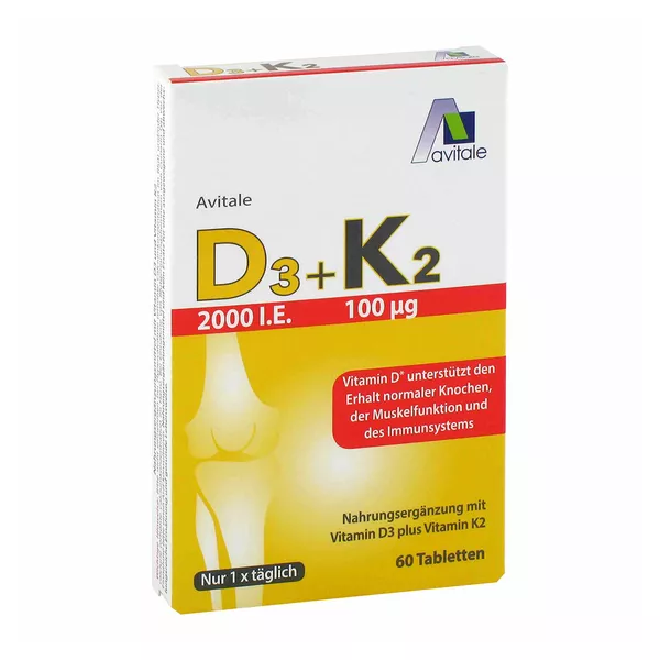Vitamin D3+K2 2000 I.E. 60 St