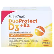 EUNOVA DuoProtect Vitamin D3+K2 1000IE/80UG 2X90 St