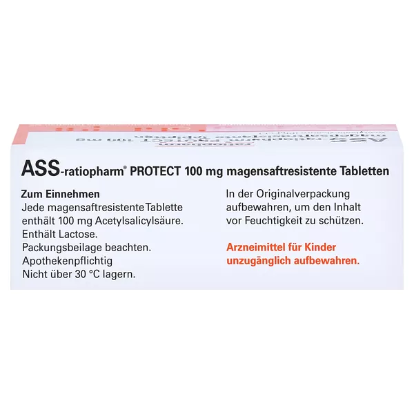 Ass-ratiopharm Protect 100 mg magensaftr 50 St