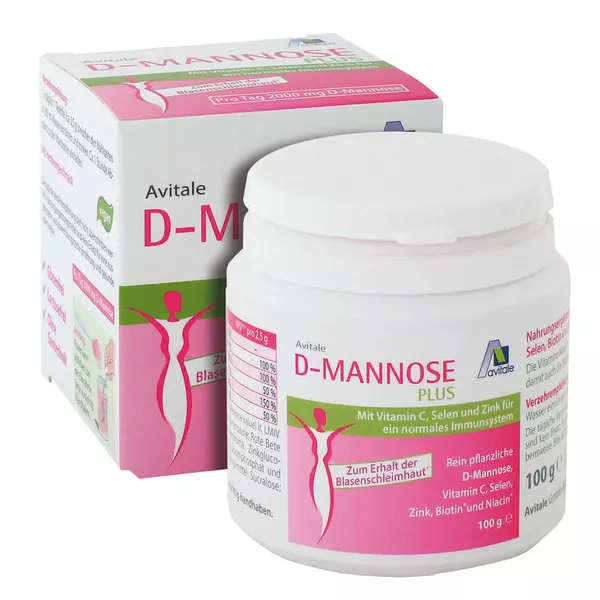 D-Mannose Plus 2000mg mit Vitaminen und Mineralstoffen Pulver 100 g