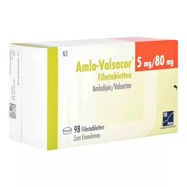 Amlo-valsacor 5 Mg/80 mg Filmtabletten 98 St