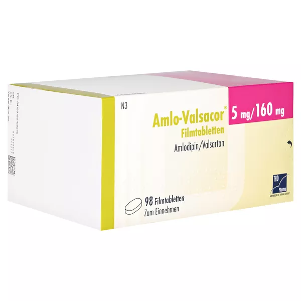 Amlo-valsacor 5 Mg/160 mg Filmtabletten 98 St