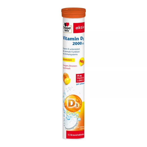 Doppelherz Vitamin D3 2000 I.E. Brausetabletten 15 St