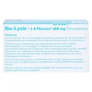 1 A Pharma Ibu-Lysin 400 mg 50 St